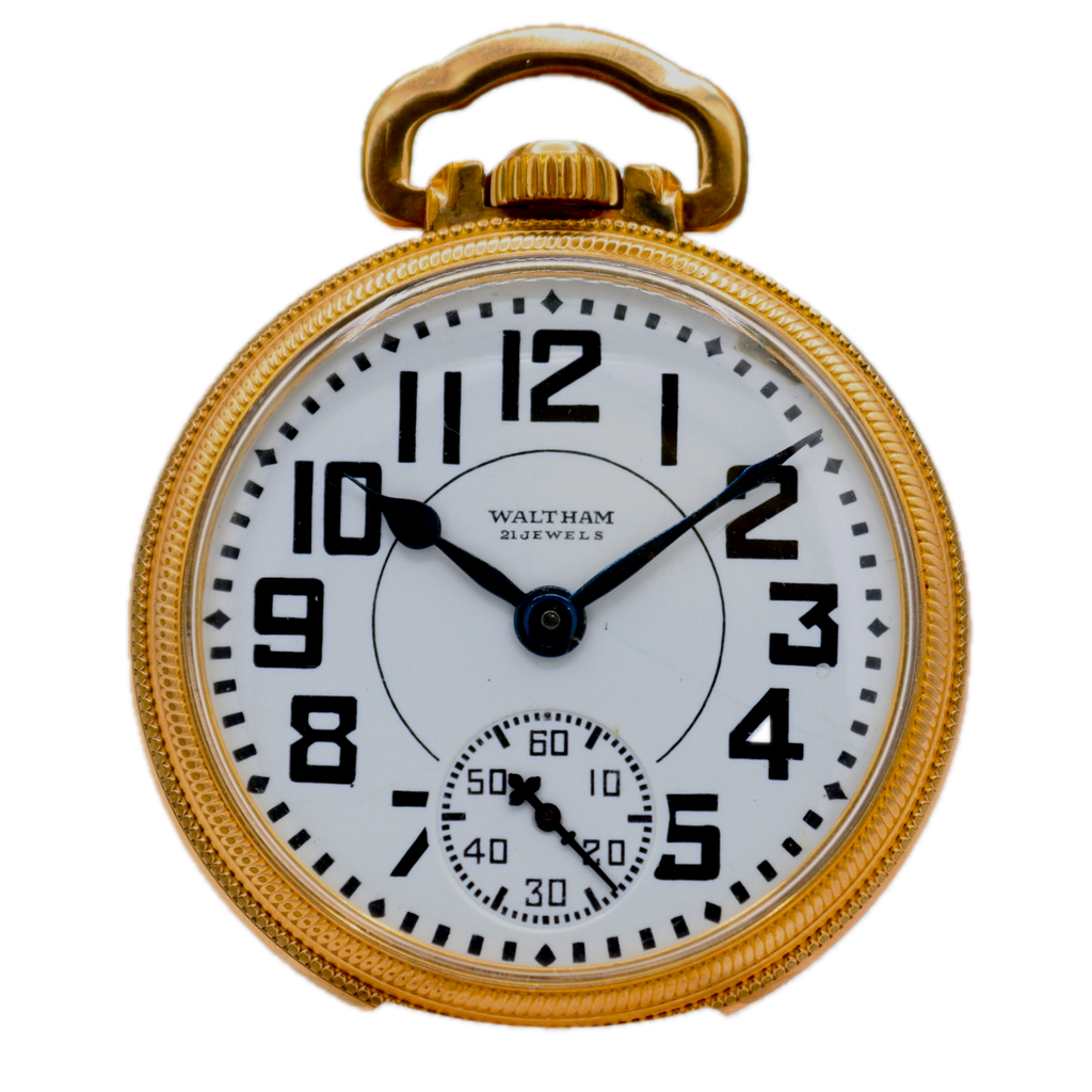 Antique 16s 1936 Waltham Riverside 21 Jewel Mechanical Pocket Watch 1621 USA