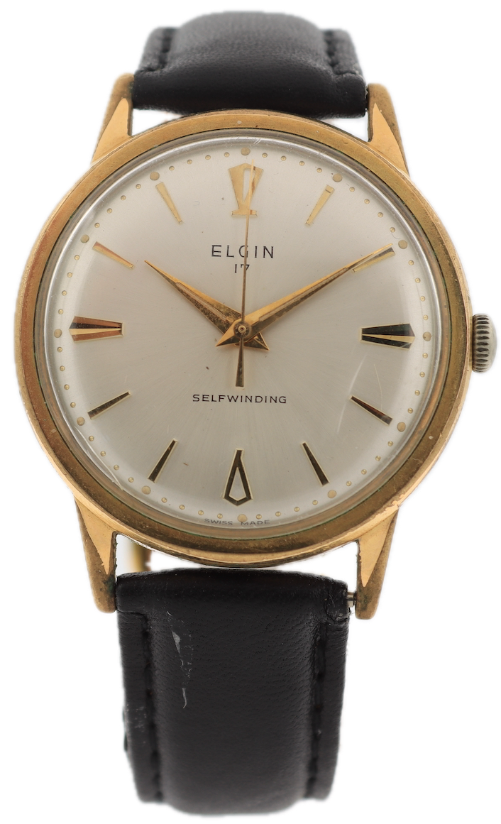 新規購入 Vintage Elgin Sunburst Dial Men's Automatic Wristwatch 848 アンティーク雑貨