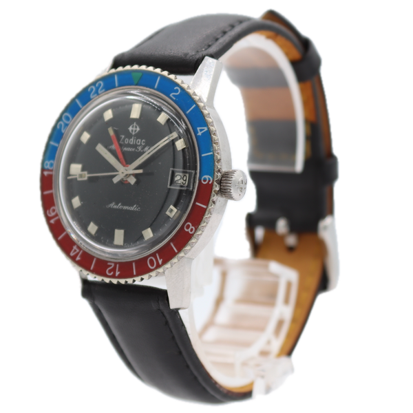 Vintage Zodiac 752.934 Aerospace GMT Men's Automatic Wristwatch Pepsi Serviced