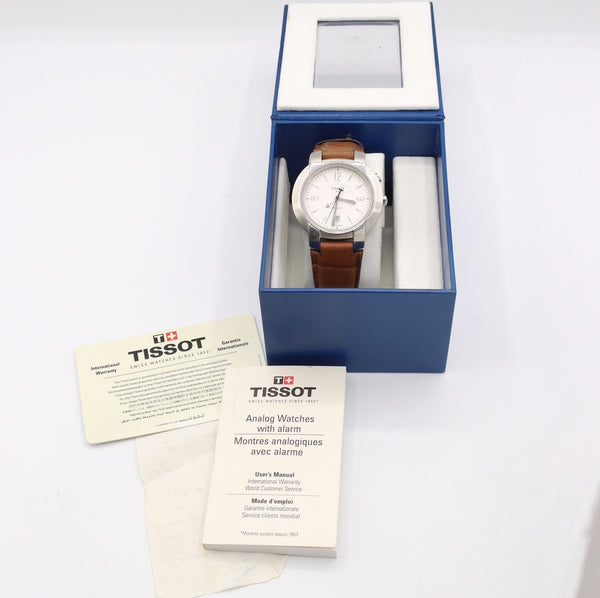 40mm Tissot L871/971 Alarm Men's Quartz Wristwatch Swiss Stainless Steel w Box