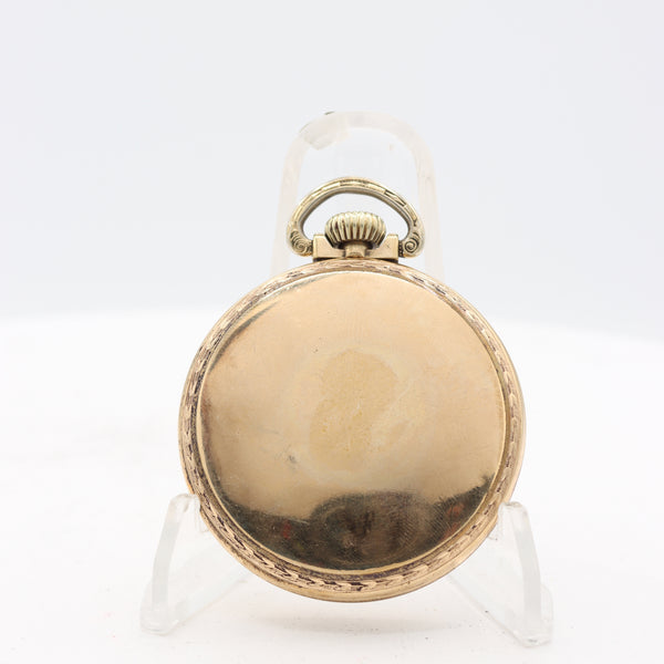 Vintage 16s 1928 Waltham Engraved Mechanical Pocket Watch Traveler 10k RGPUSA