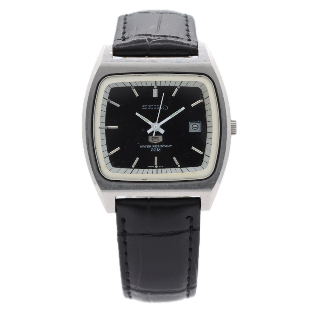 Vintage 35mm Seiko 2115-A668 Men's Quartz Wristwatch Japan Stainless Steel