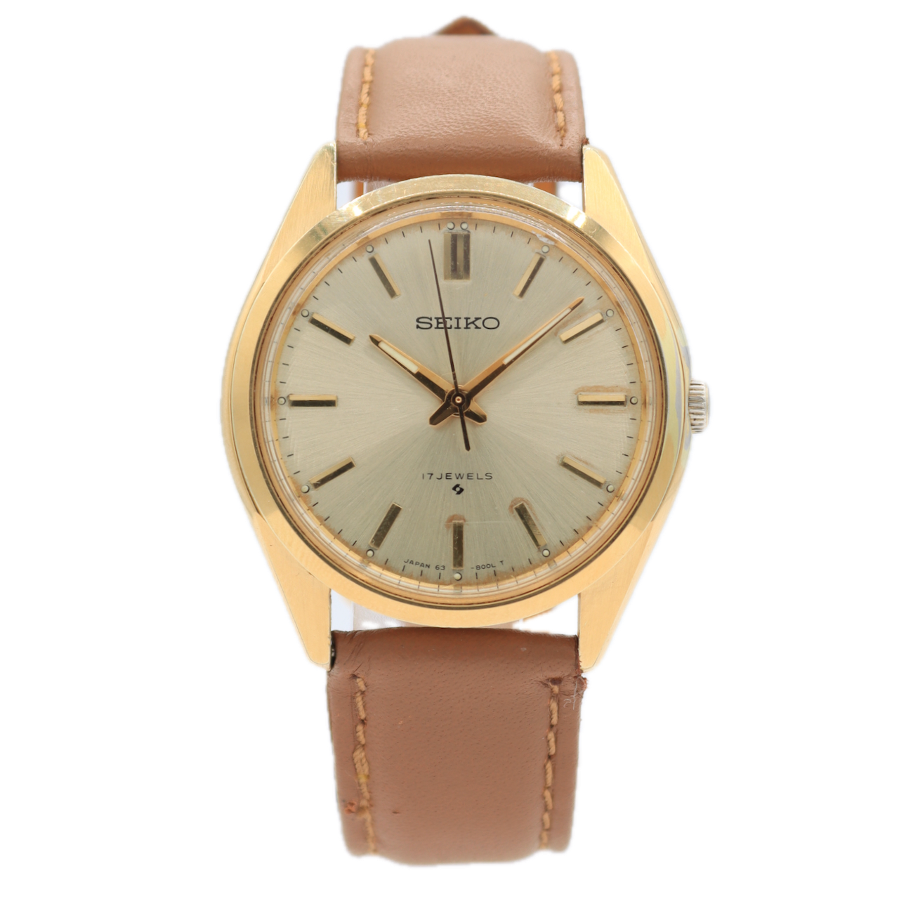 Vintage 37mm Seiko 6300-8009 17j Men's Mechanical Wristwatch Japan