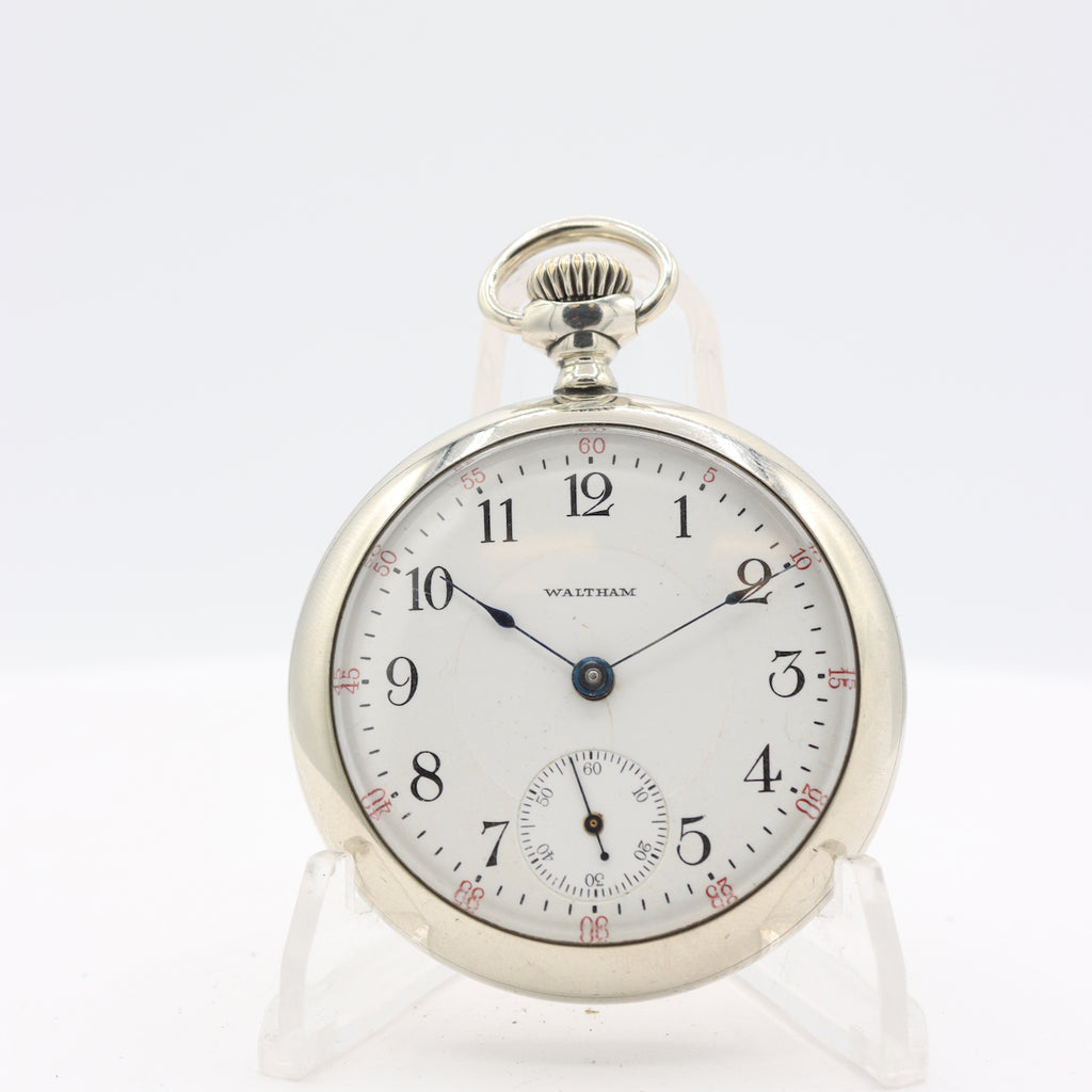 Antique 18s 1906 Waltham 17 Jewel Mechanical Pocket Watch 825 Silveroid