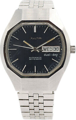 Vintage 35mm 1977 Bulova Set-O-Matic Men Automatic Wristwatch 1133.10 SwissSteel