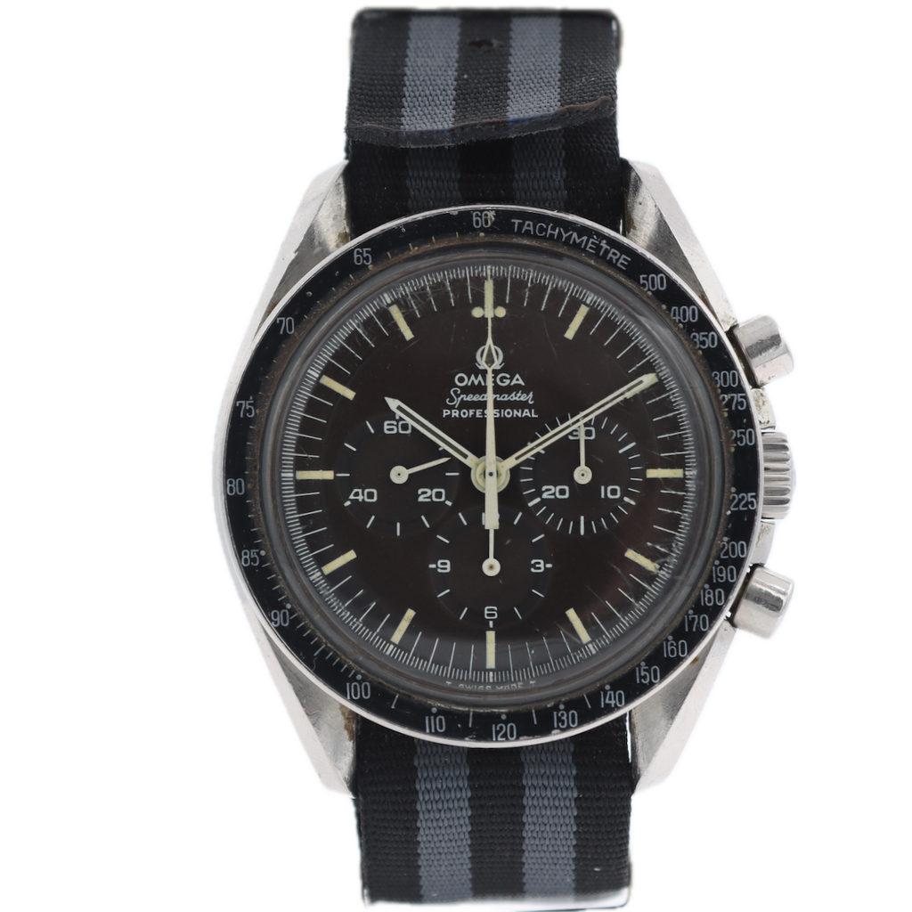 Vintage 1969 Omega 145.022 Speedmaster "Chocolate" Men's Chronograph Wristwatch