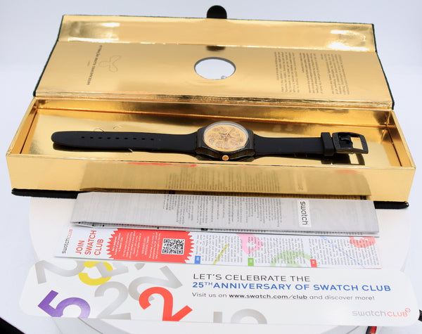 Swatch SUOZ212S Lookseasy Men's Quartz Wristwatch Swiss Joana Vasconcelos LE