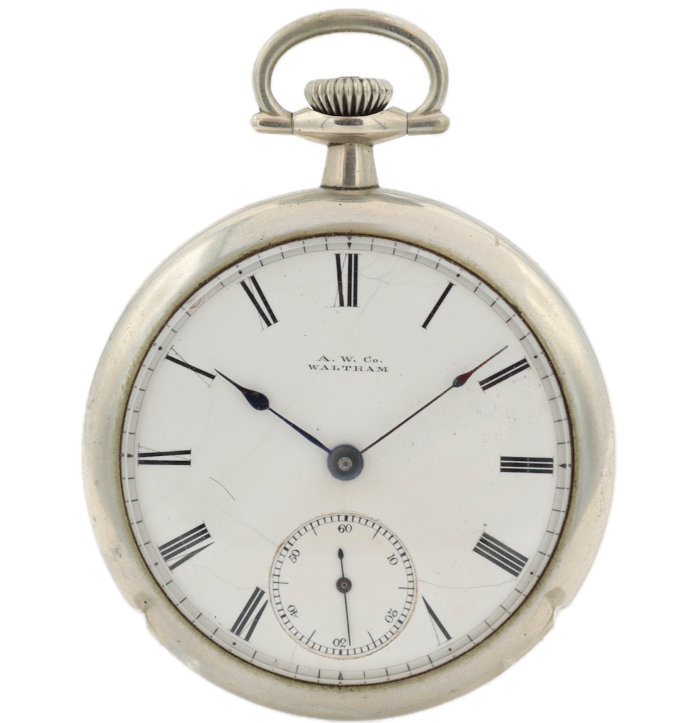 Antique 18s 1916 Waltham 7 Jewel Mechanical Pocket Watch No. 18 Nickel