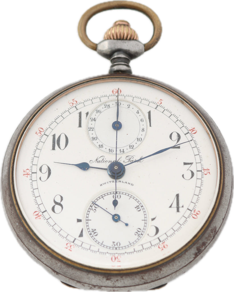 Antique Gallet & Co National Park 11 Jewel Mechanical Chronograph Pocket Watch