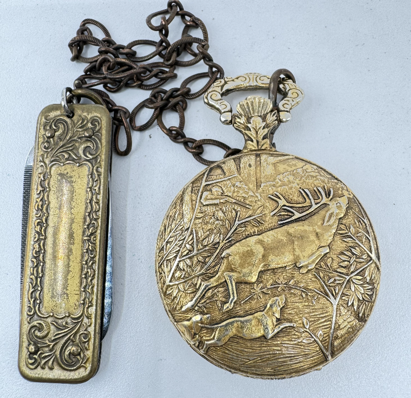 Buy Arnex Hunting Pocket Watch Mechanical Vintage Gold Color