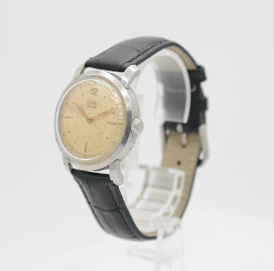 Vintage 34mm Zodiac Strong 17 Jewel Men's Automatic Wristwatch 11A Swiss Steel