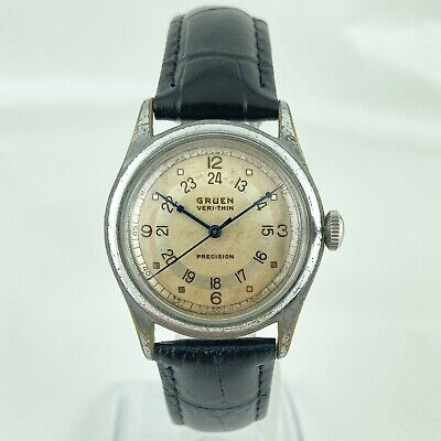 Vintage Gruen Veri-Thin Pan American 17 Jewel Men's Manual Wristwatch 420S Runs