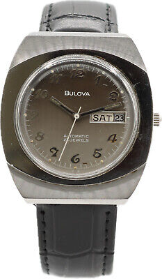 Vintage 36mm 1975 Bulova 23 Jewel Men's Automatic Wristwatch 11AOACB Swiss Steel