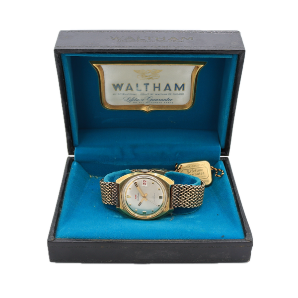 Vintage 35mm Waltham Autochron 100 Jewel Men's Automatic Wristwatch R312 Runs