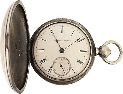 Antique 18 Size Elgin 11 Jewel Key Wind Hunter Pocket Watch Grade 13 Coin Silver