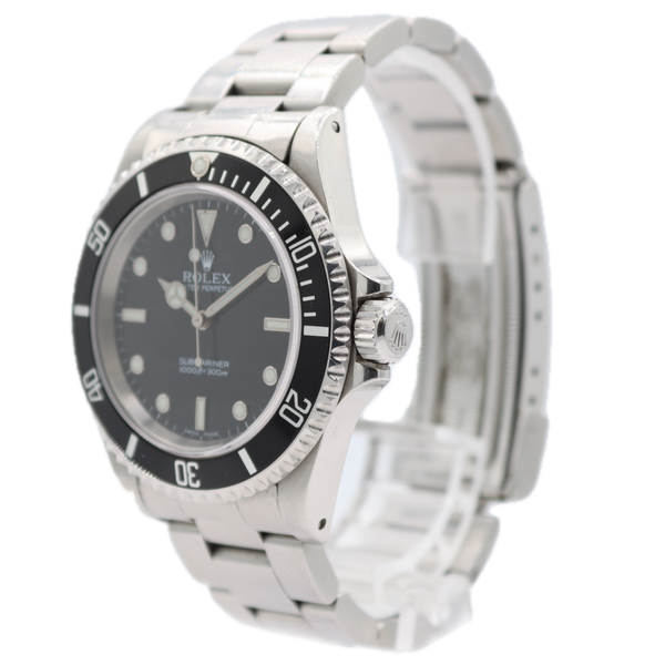40mm 2002 Rolex 14060M Submariner Men's Automatic Wristwatch Steel Black Dial
