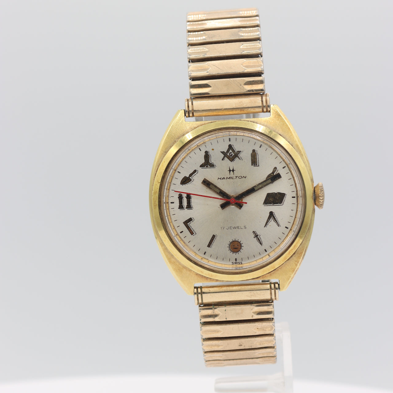 Vintage 14K Yellow Gold Hamilton Wrist Watch Square ref
