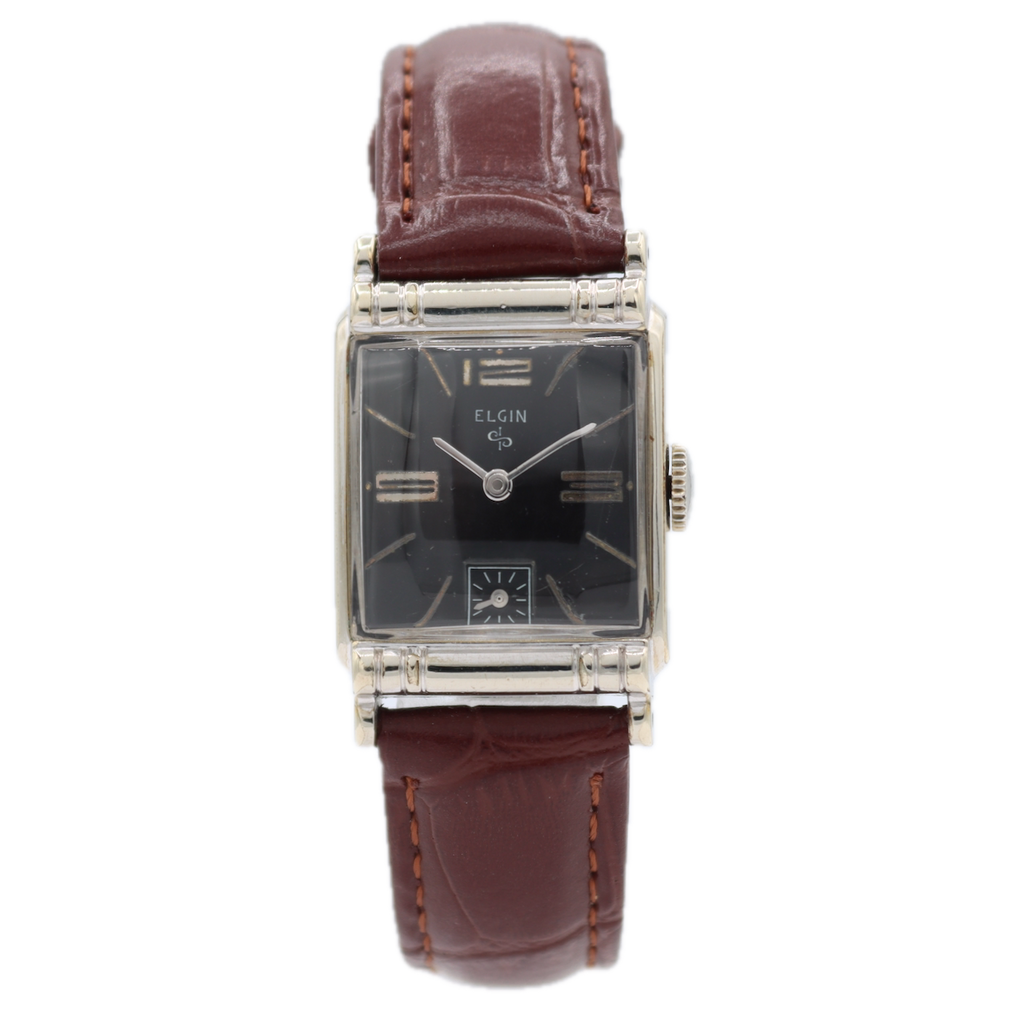 Vintage Elgin 6519 Art Deco 17 Jewel Men's Mechanical Wristwatch 673 USA 10k RGP