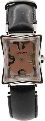 Vintage Hamilton 6291 Chatham Ladies Quartz Wristwatch Steel Salmon Dial
