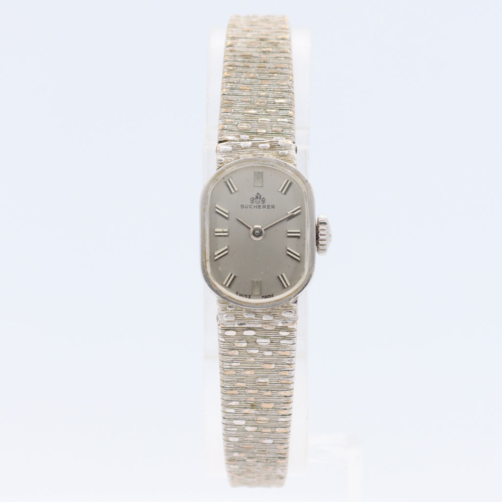 Vintage 14mm Bucherer 52492 Ladies Mechanical Wristwatch Swiss Made Running