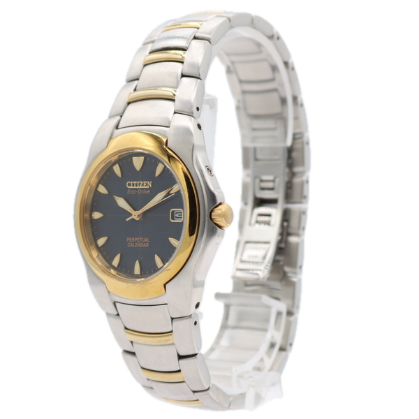 36mm Citizen E710-H24385 Perpetual Calendar Men's Quartz Wristwatch Eco-Drive