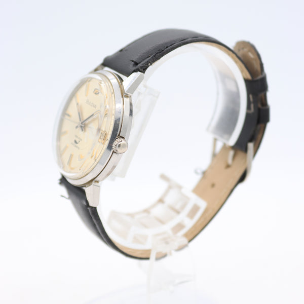 Vintage 33mm 1979 Bulova Sea King Men's Automatic Wristwatch 11ANACD Steel Runs