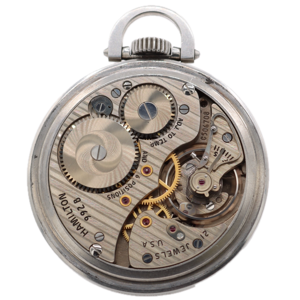 Vintage 16s 1966 Hamilton Railway Special Mechanical Railroad Pocket Watch Steel