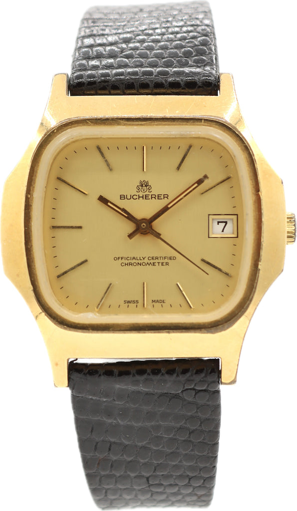 Vintage 37mm Bucherer Nautilus Men's Automatic Wristwatch ETA 2824 Genta Style