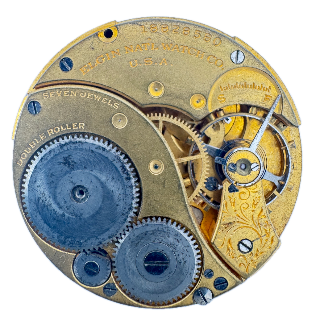 Antique 12s 1916 Elgin 7 Jewel Mechanical Pocket Watch Movement 311 USA