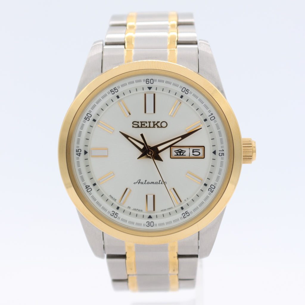 2024 Seiko 4R36-05Z0 Day Date Men's Automatic Wristwatch Japan Two Tone W/Box
