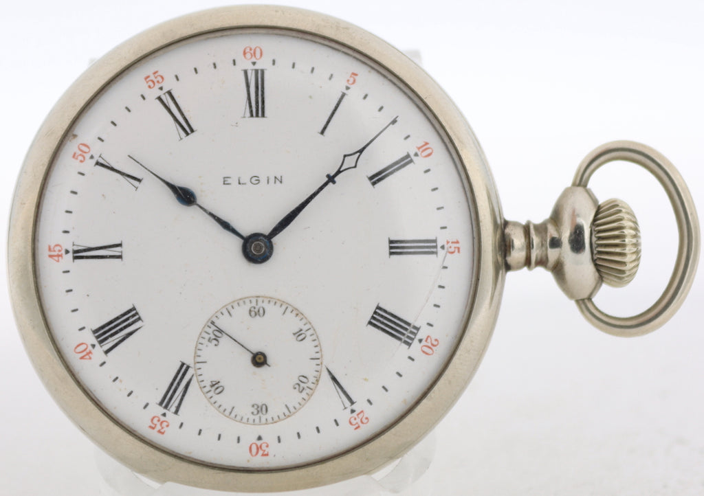 Antique 16s 1910 Elgin 15 Jewel Mechanical Hunter Pocket Watch 312 Silverode