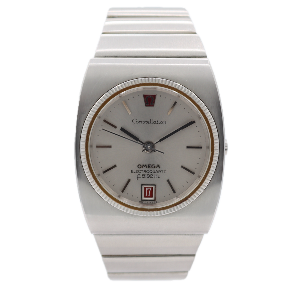 Vintage Omega 196.0014 Constellation Men's Quartz Wristwatch Beta 21 Swiss Steel
