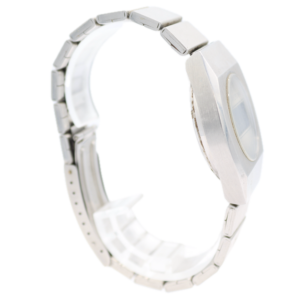ブランデー microdata1977 Vintage Microma Chunky Sunburst Men's Digital LCD Wristwatch
