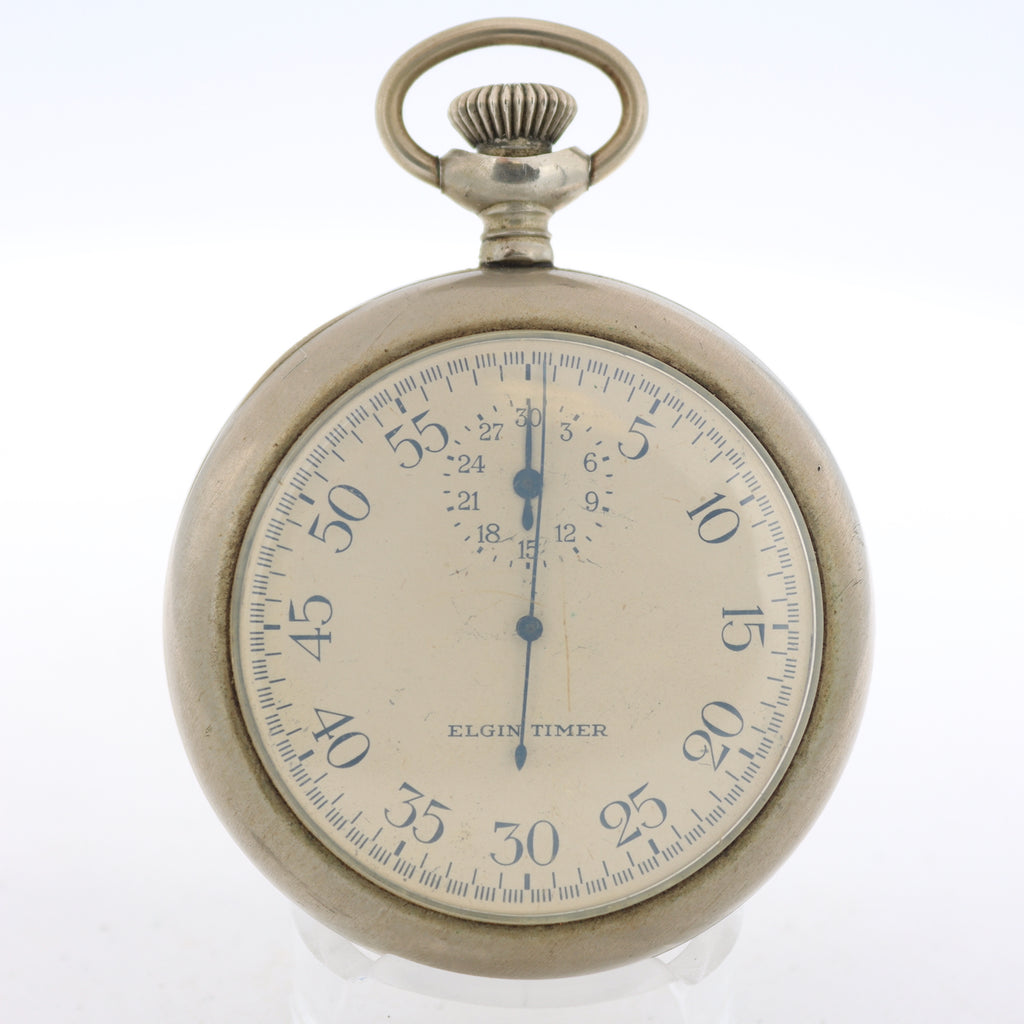 Antique 16 Size Elgin 7 Jewel Mechanical Stop Watch 469 USA Runs for Repair