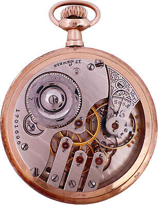 Antique 16 Size Illinois Mechanical Pocket Watch Grade 184 Gold Filled 3 Finger