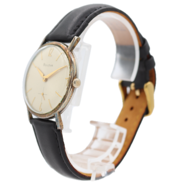 Vintage 32.5mm 1964 Bulova Sunburst Men's Mechanical Wristwatch 11AF 10k RGP