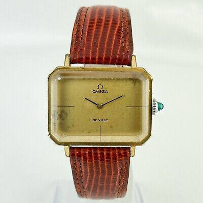 Vintage Omega 5110379 De Ville 17Jewel Men Mechanical Wristwatch 525 Rectangular