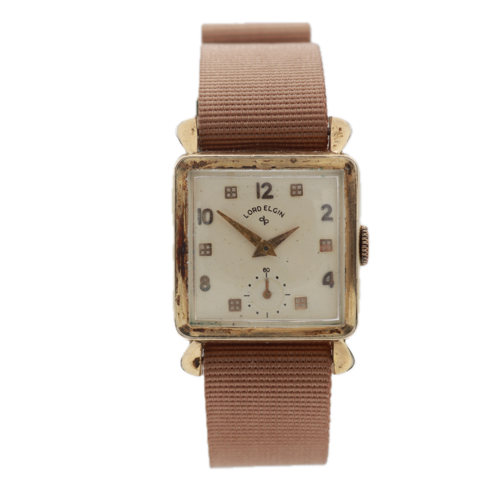 Vintage Lord Elgin 4816 Warwick Men's Mechanical Wristwatch 680 USA 14k GF