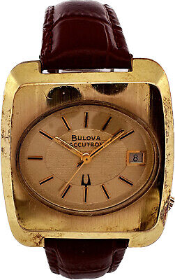 Vintage Bulova Accutron Men's Tuning Fork Wristwatch 218 1 Chunky Rectangular