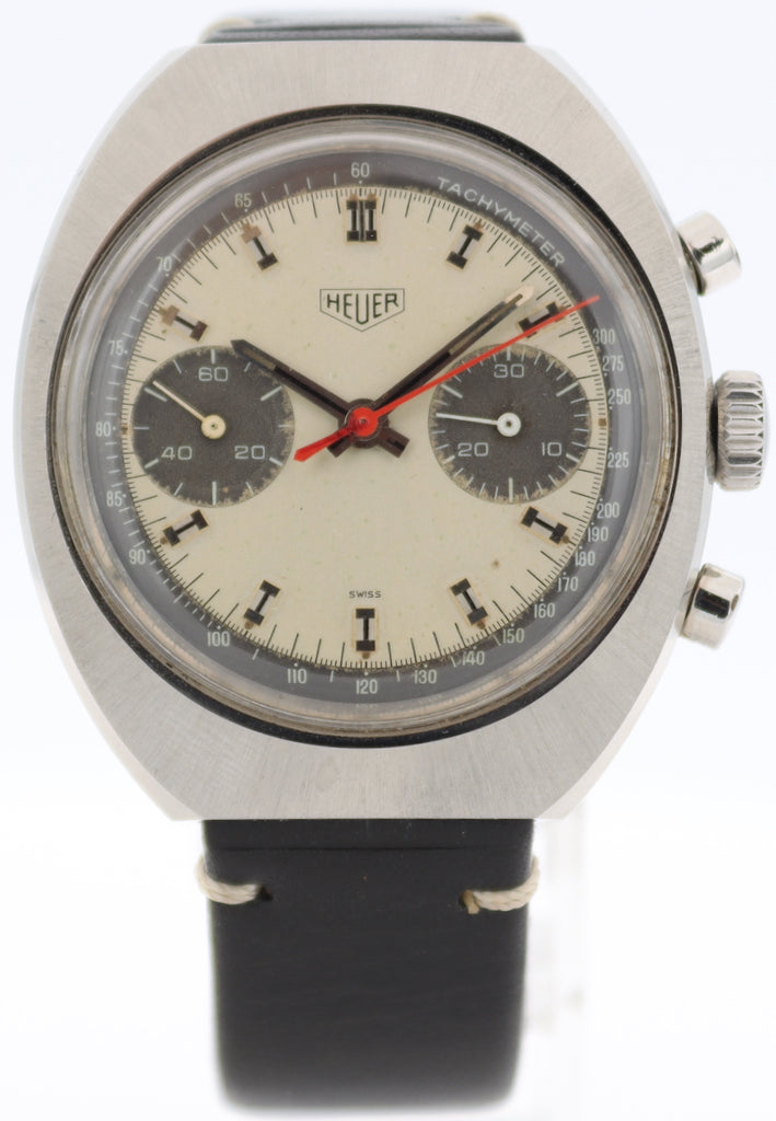 Vintage Heuer 73373 S "Panda" Men's Chronograph Wristwatch Valjoux 7733 Steel