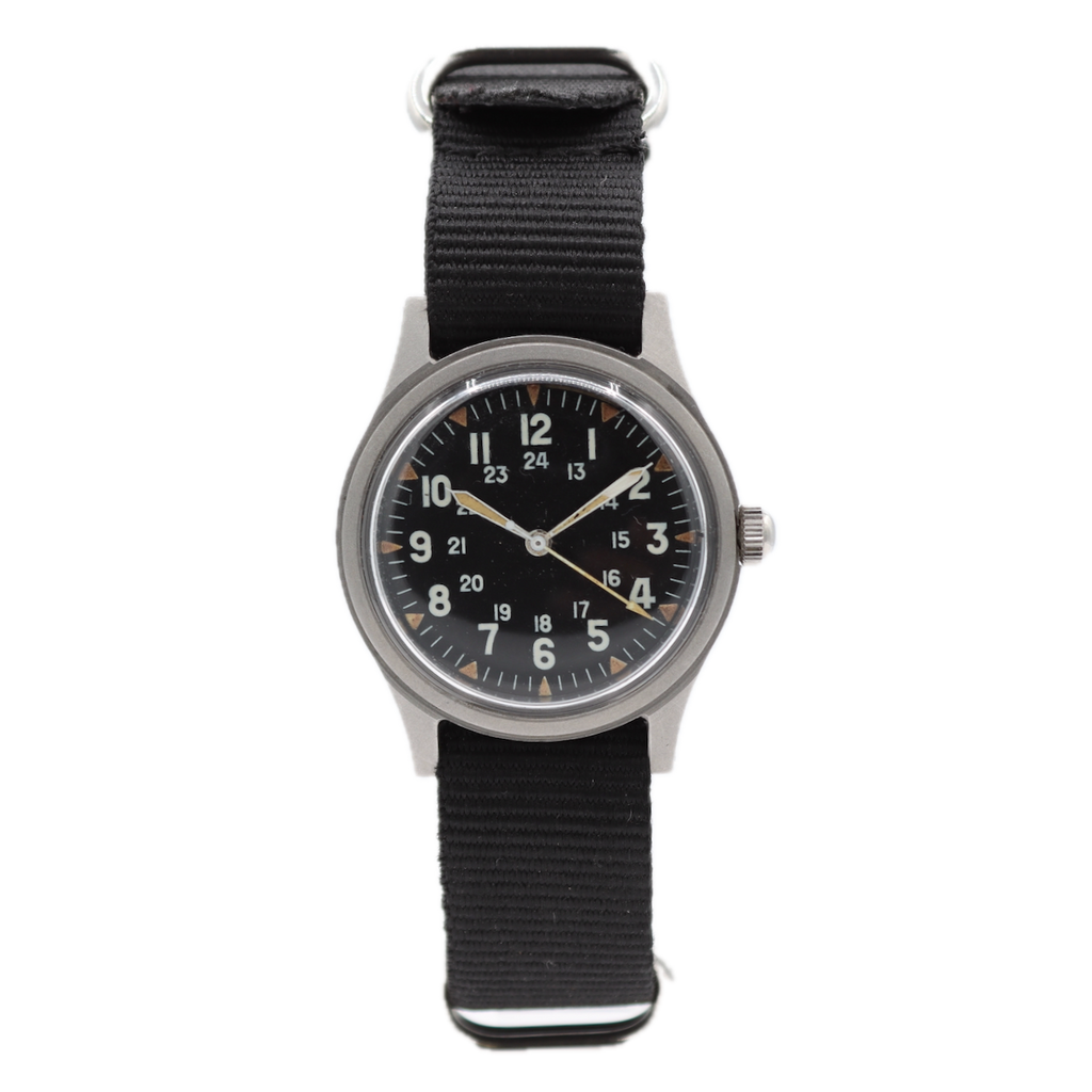 Vintage 1969 Hamilton GG-W-113 Military Style Men's Mechanical Wristwatch Steel
