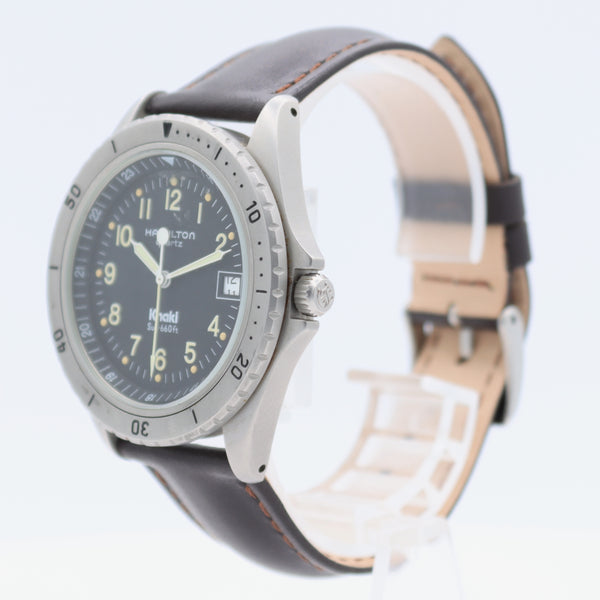 Vintage 40mm Hamilton 9745B Khaki Men's Quartz Wristwatch ETA 955122 USA Steel