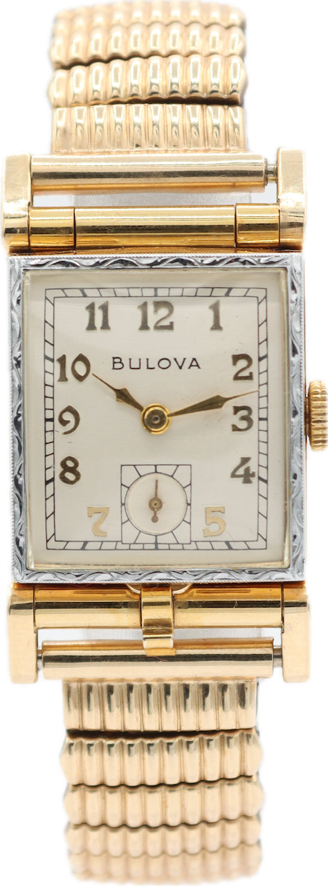 Vintage 1950 Bulova Photo Watch Men's Mechanical Wristwatch USA 10k RGP NOS