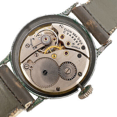 Vintage Elgin Military 15 Jewel Men's Mechanical Wristwatch 554 USA w –  thewatchpreserve