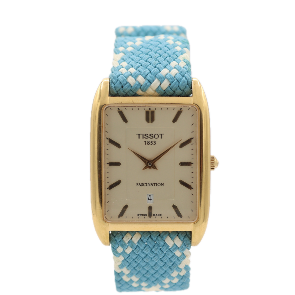 Vintage Tissot T845 Fascination Men's Quartz Wristwatch Swiss Gold Tone