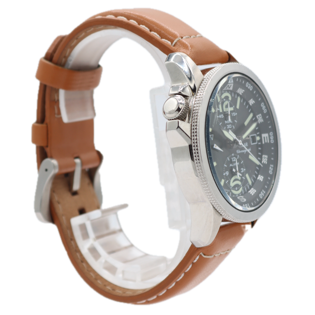 42mm Seiko V172-0AG0 Solar Men's Chronograph Wristwatch V172A