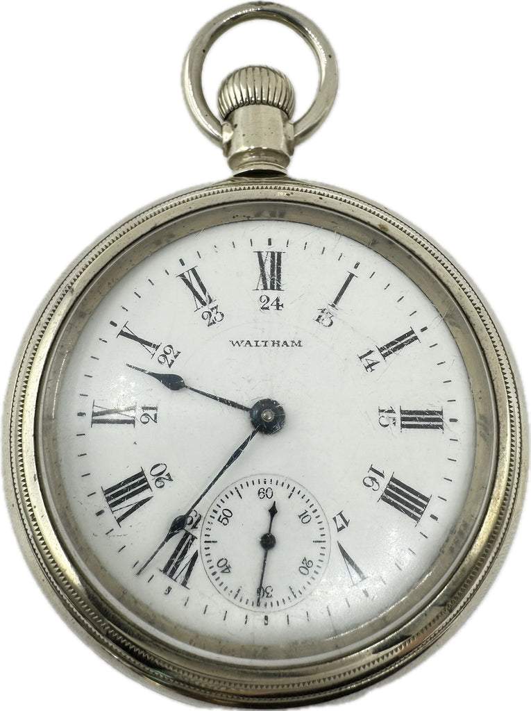 Antique 18S Waltham Swing Out Canadian Dial Mechanical Pocket Watch 825 Nickel