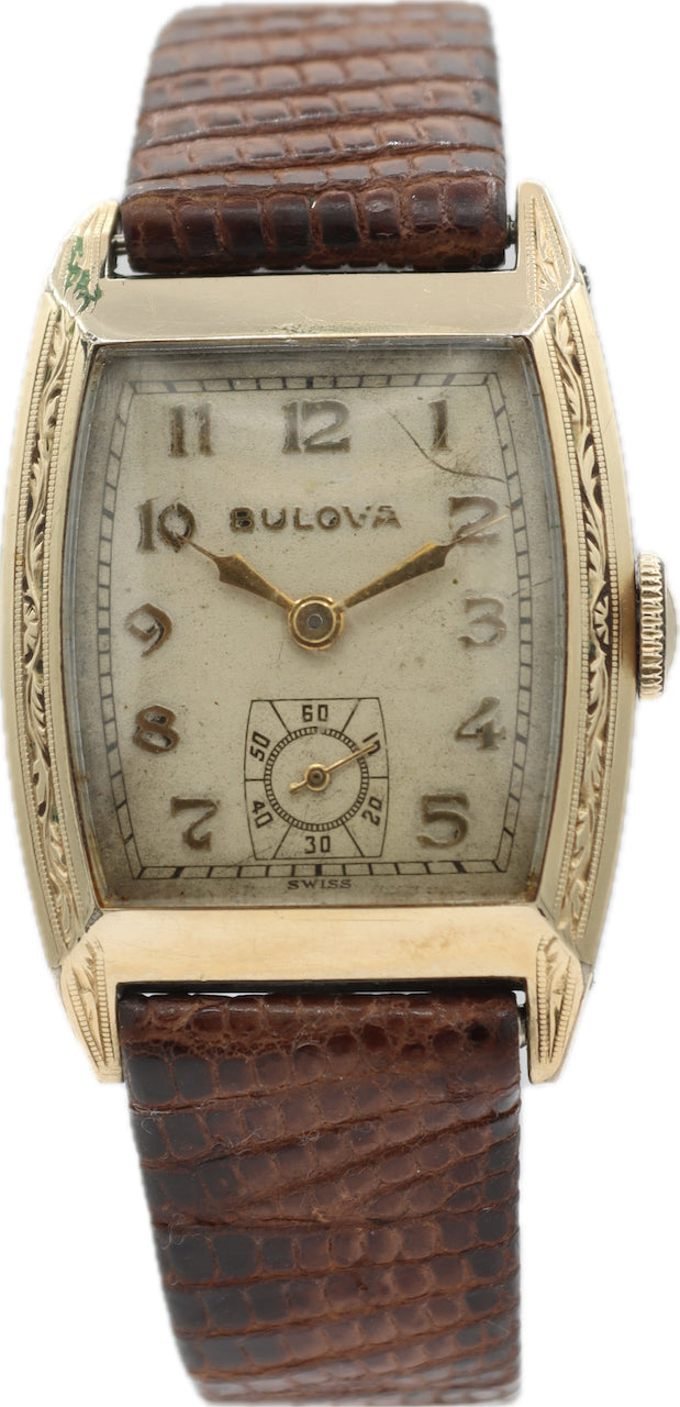 Bulova Watch Men Old Vintage Bulova Tank Style Men's Mechanical