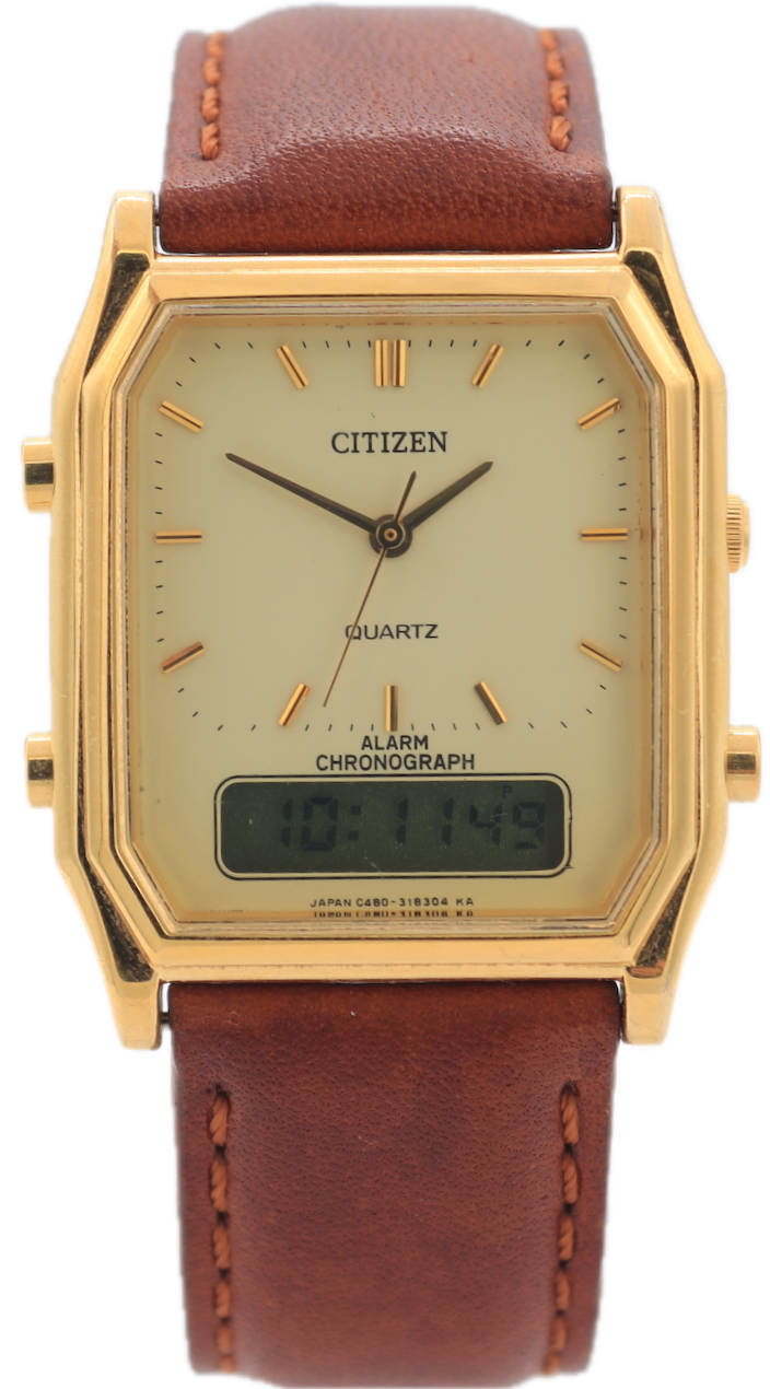 Vintage Citizen C480-314379 Ana-Digi Men's Quartz LCD