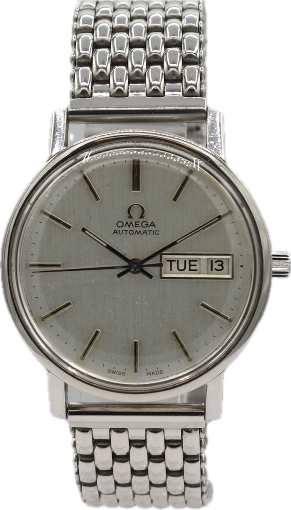 Vintage 35mm Omega 166.0209 Day-Date Men's Automatic Wristwatch 1020 Steel